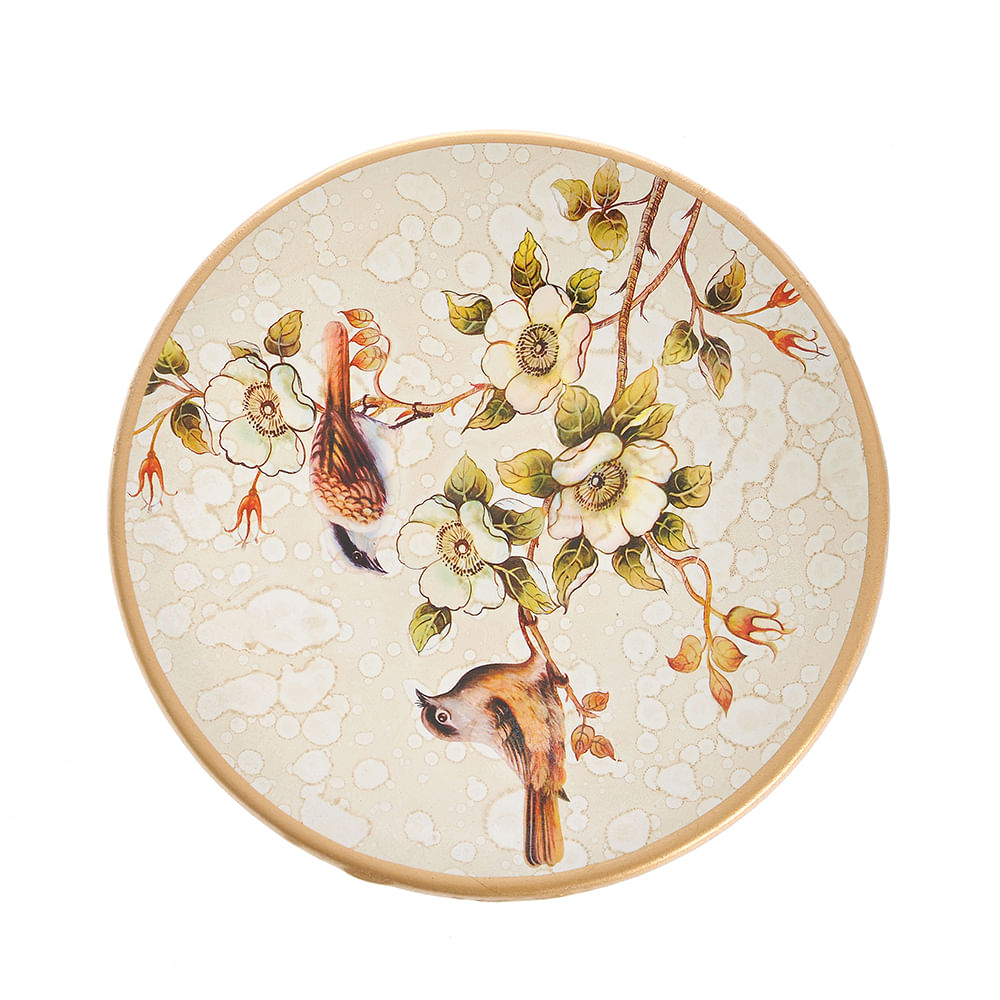 Platou decorativ cu flori 15 cm - 1 | YEO