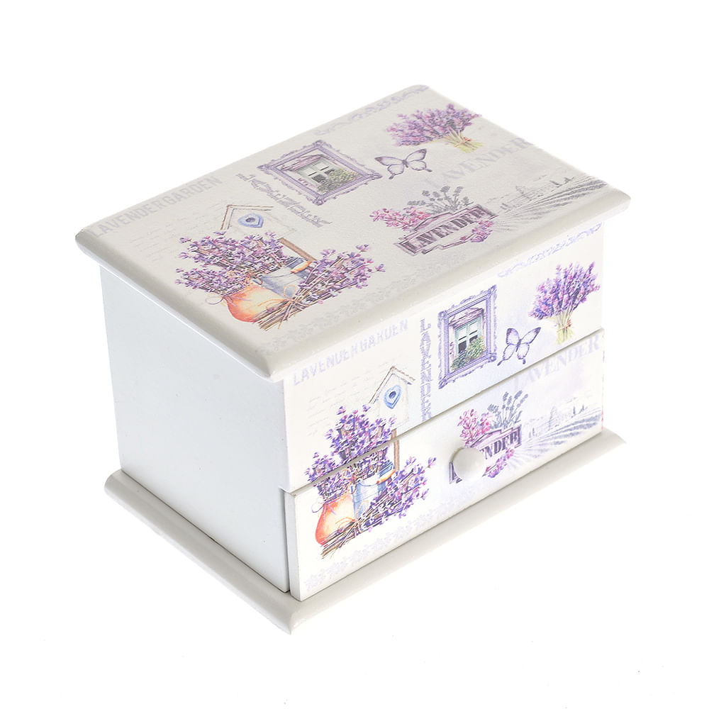 Cutie de bijuterii cu lavanda 13 cm - 1 | YEO