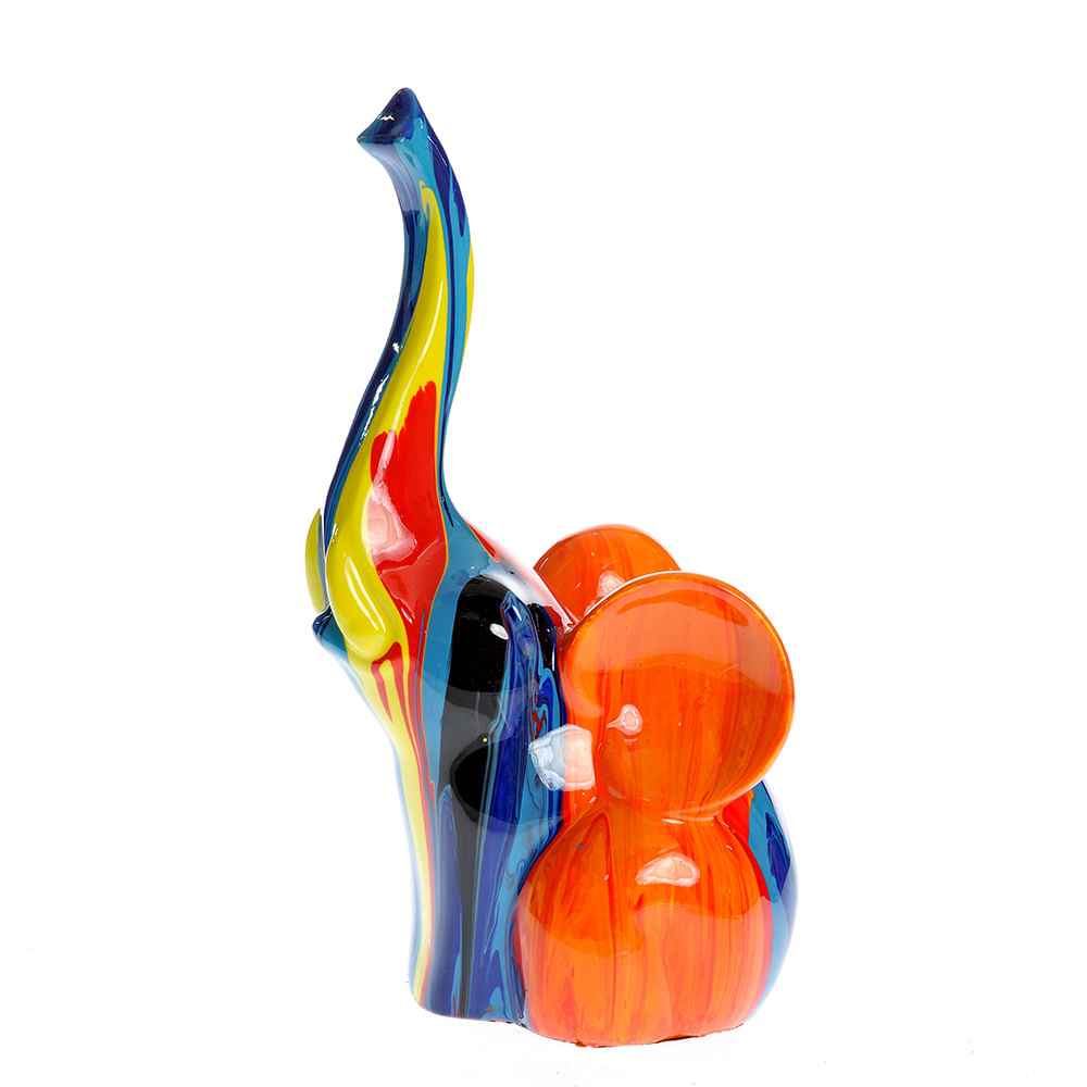 Statueta elefant multicolor 25 cm - 2 | YEO