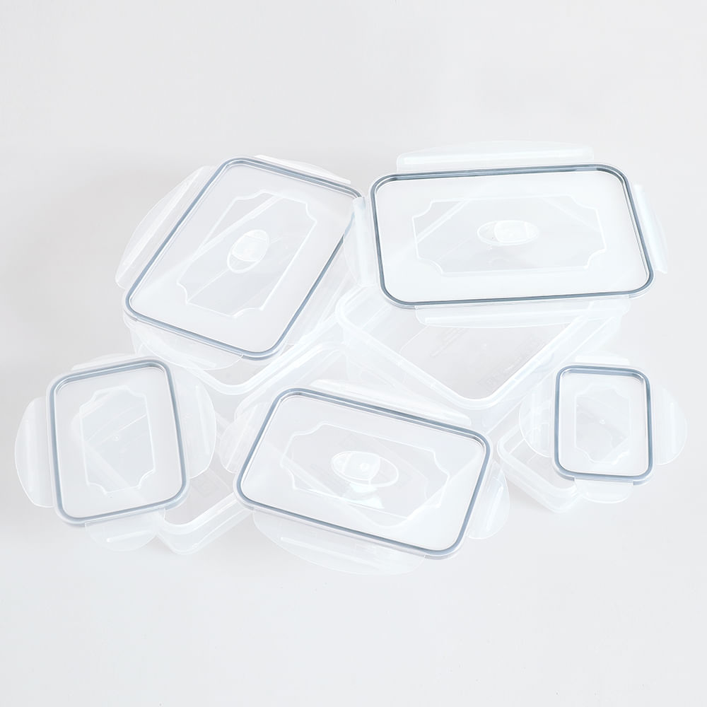 Set 5 caserole alimentare gri - 1 | YEO