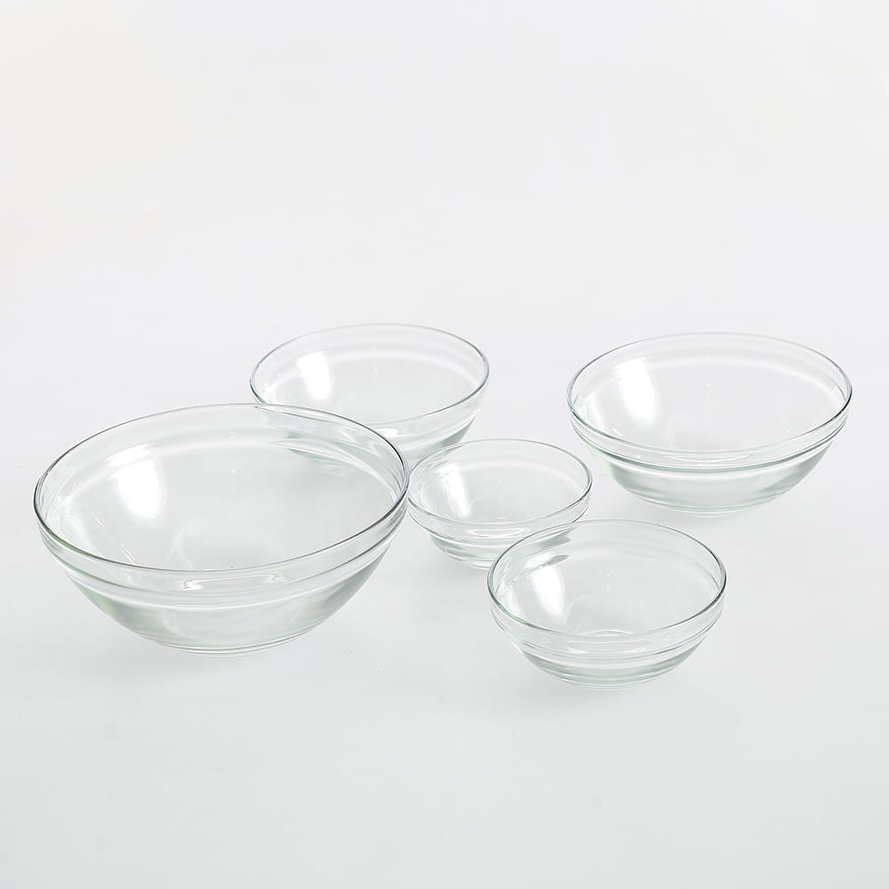 Set 5 caserole alimentare din sticla cu capac verde - 4 | YEO