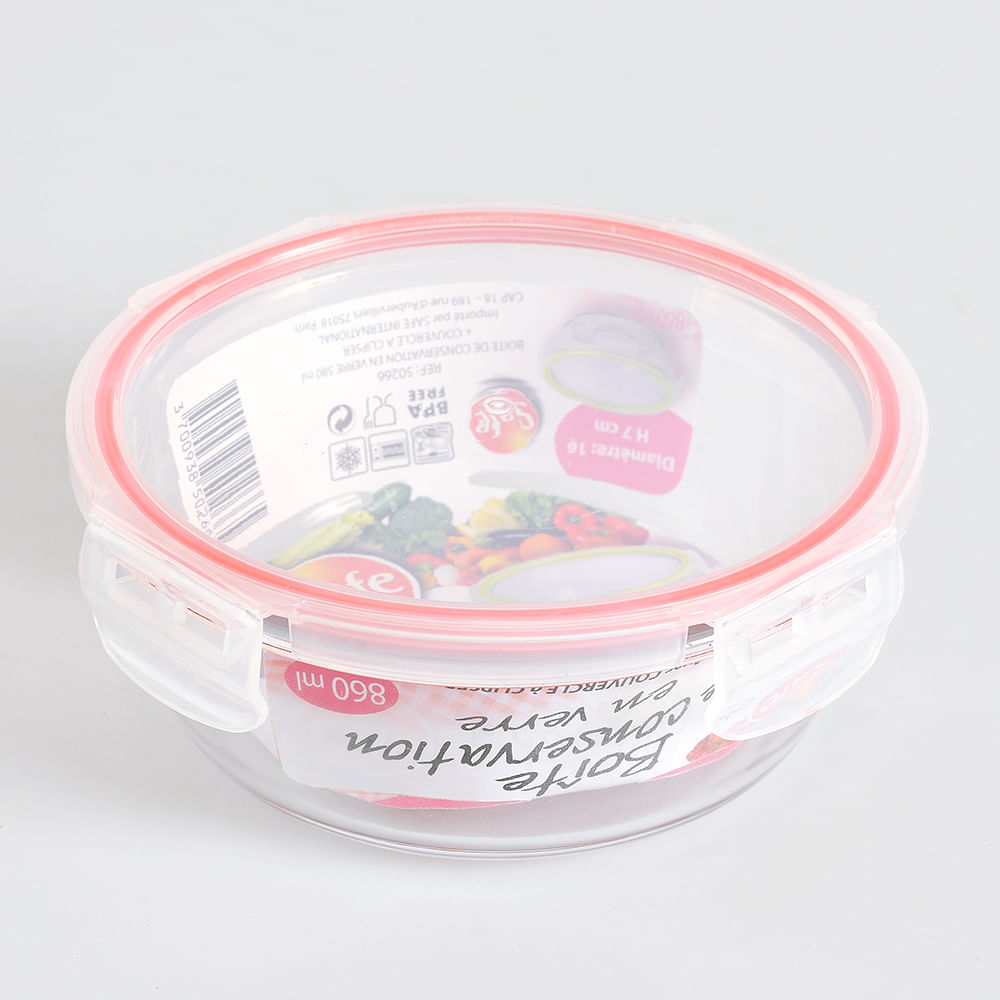 Caserola ermetica cu capac rosu 860 ml - 3 | YEO
