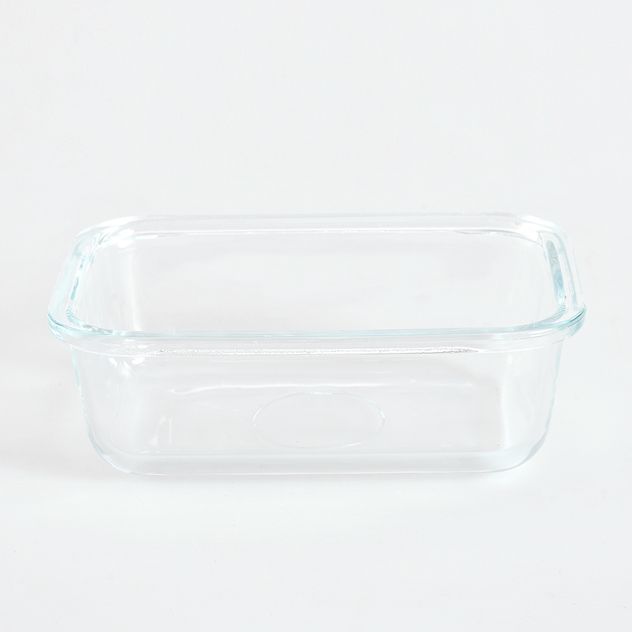 Caserola din sticla cu capac verde 590 ml