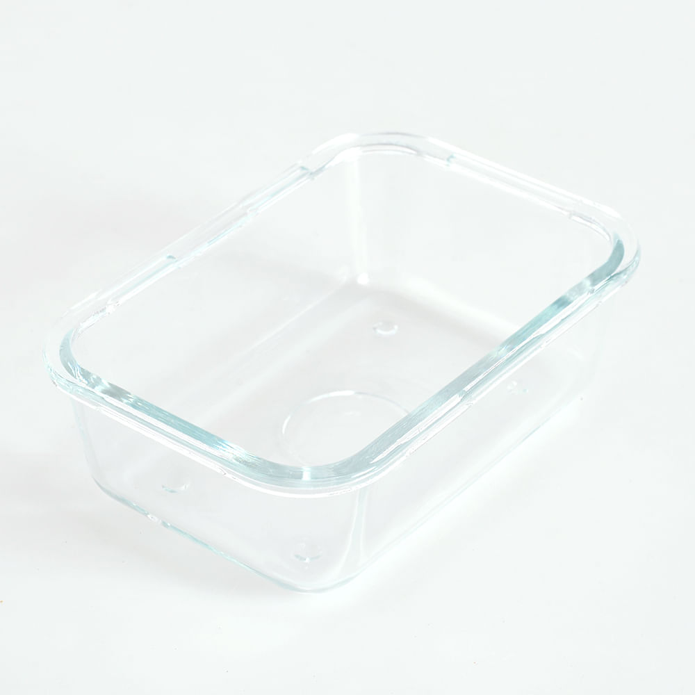 Caserola din sticla cu capac rosu 750 ml - 1 | YEO