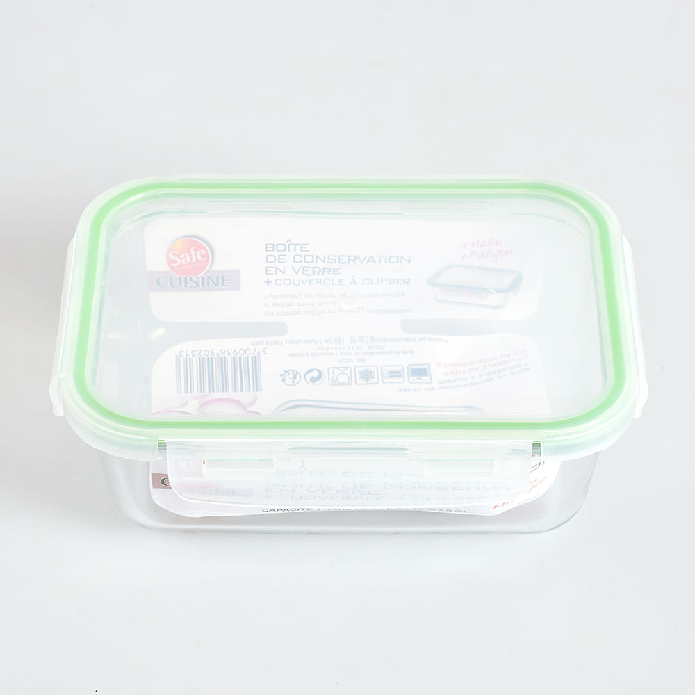 Caserola din sticla cu capac verde 750 ml - 3 | YEO