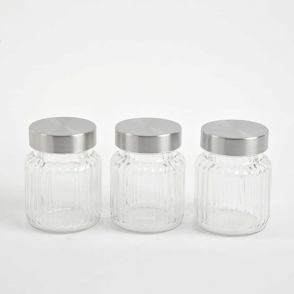 Set 3 mini borcane din sticla - 1 | YEO