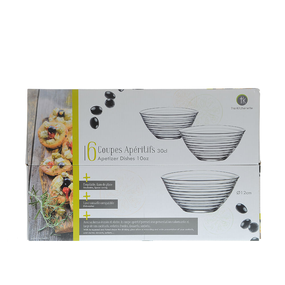 Set 6 boluri din sticla pentru aperitive - 3 | YEO
