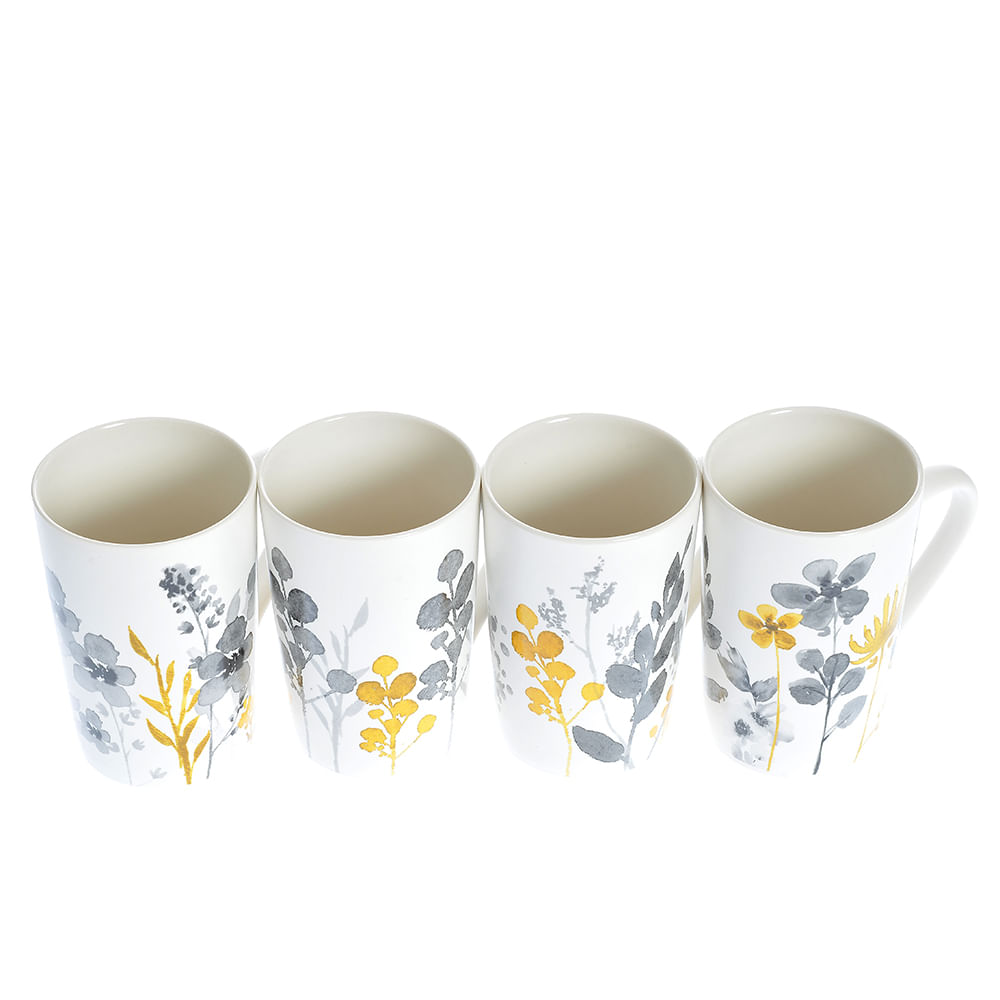 Set 4 cani cu model floral - 2 | YEO