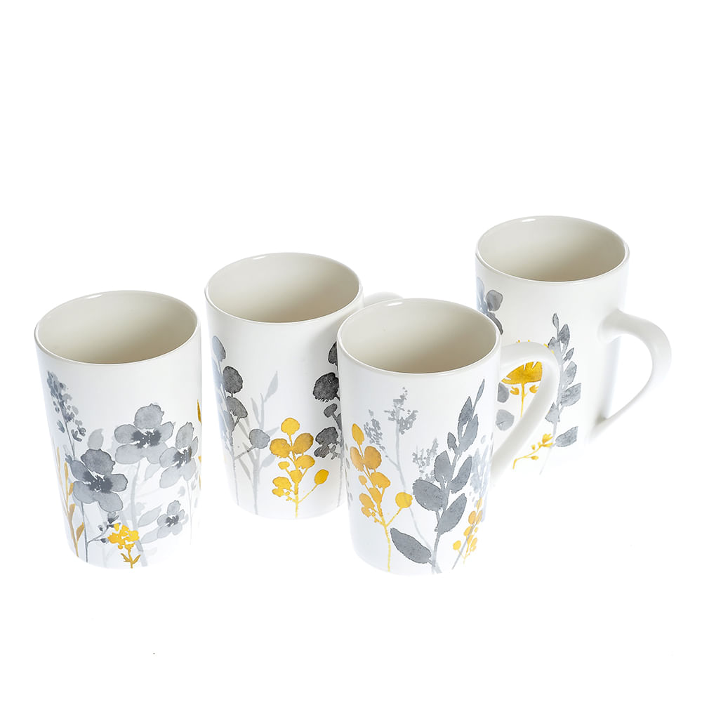 Set 4 cani cu model floral - 4 | YEO