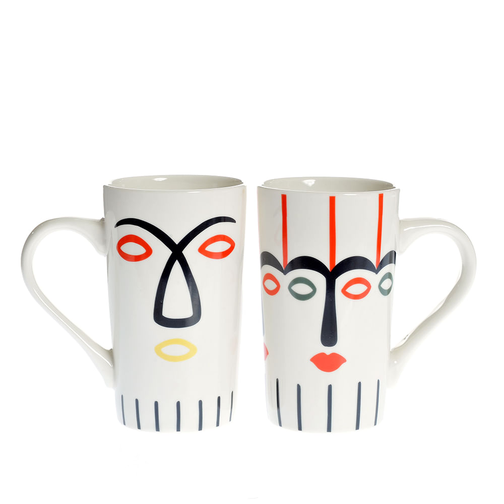Set 2 cani din ceramica 500 ml - 1 | YEO