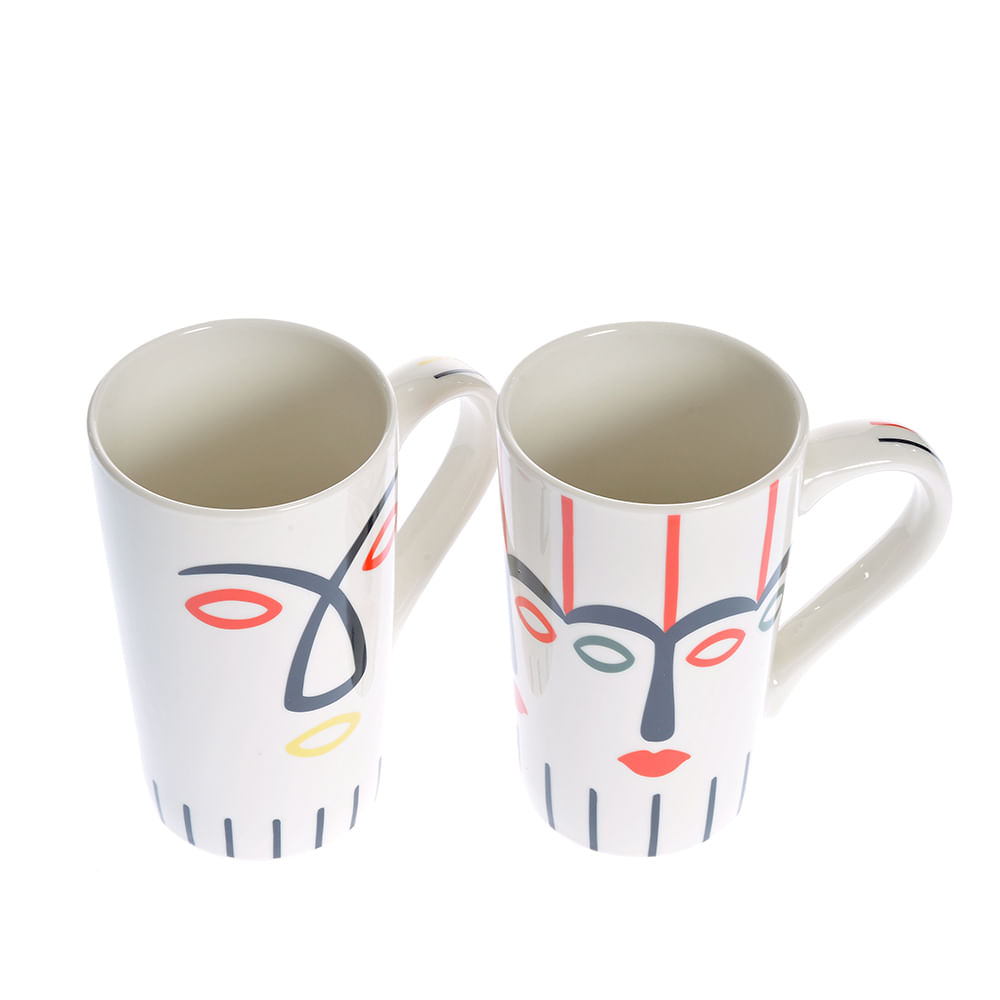 Set 2 cani din ceramica 500 ml - 4 | YEO