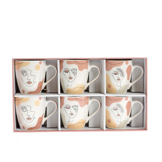Set 6 cani din 230 ml