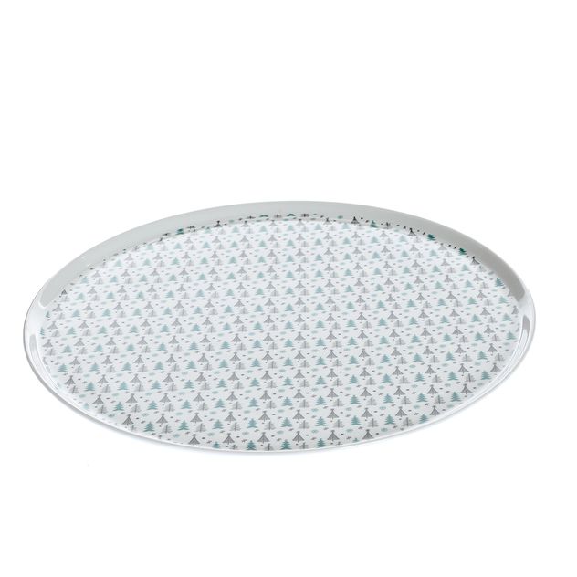Platou din ceramica cu brazi 35 cm