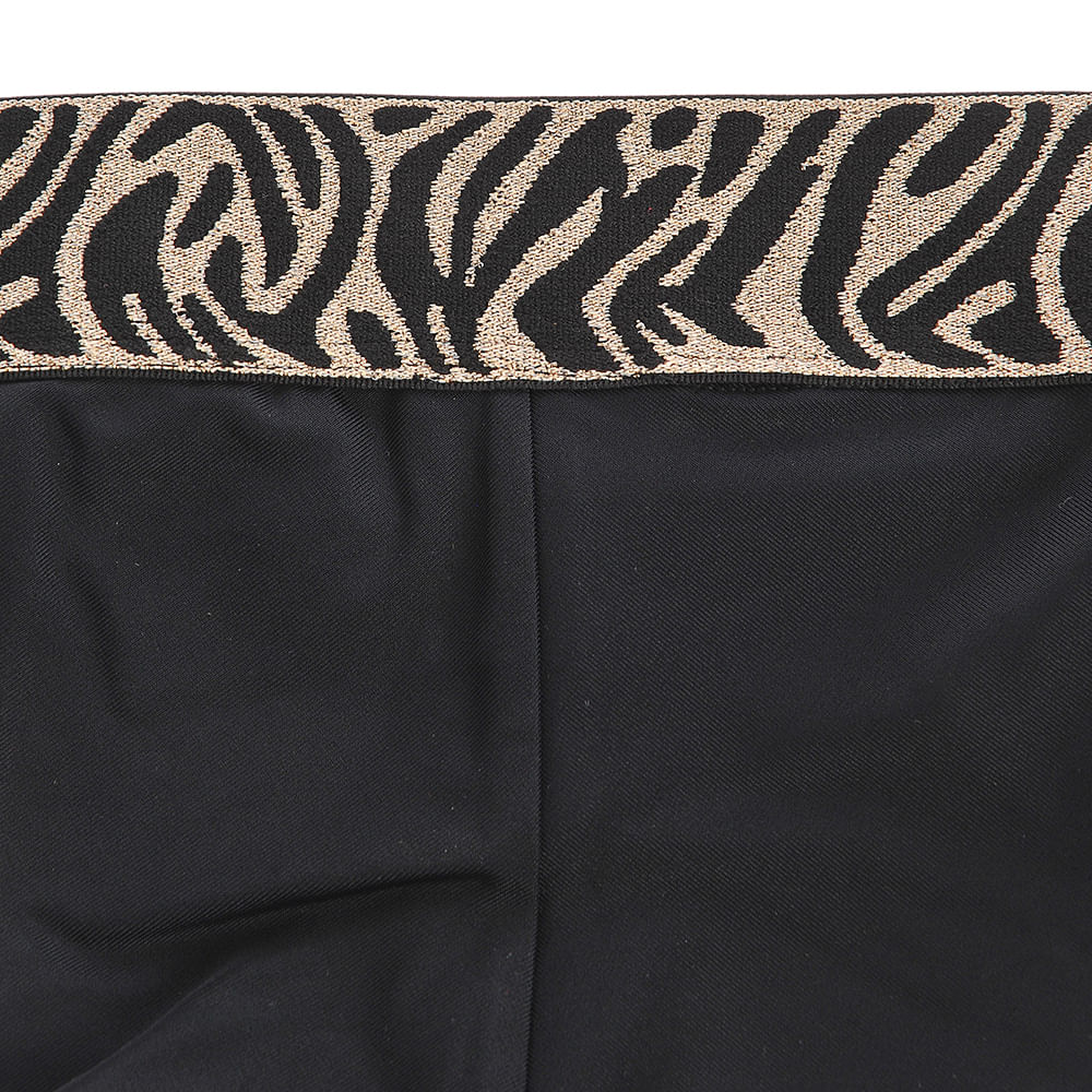 Slip negru de baie cu model animal print - 1 | YEO