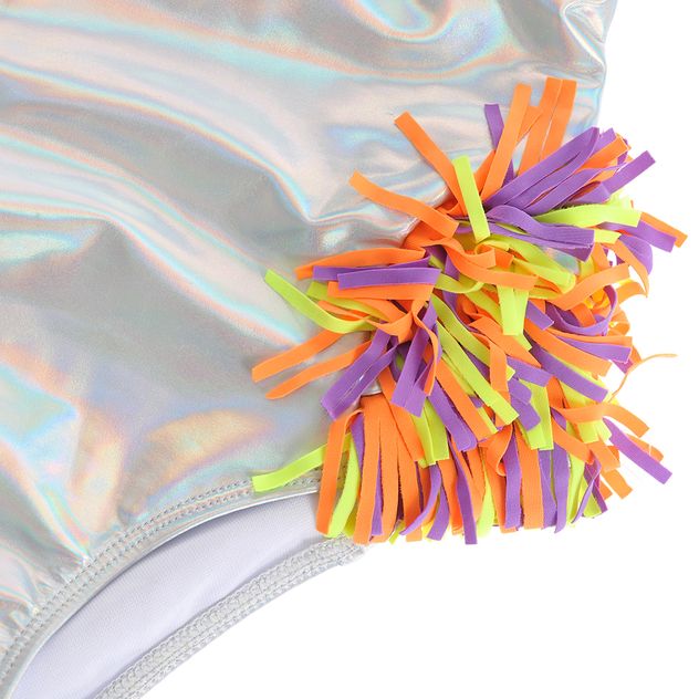 Costum de baie multicolor cu franjuri