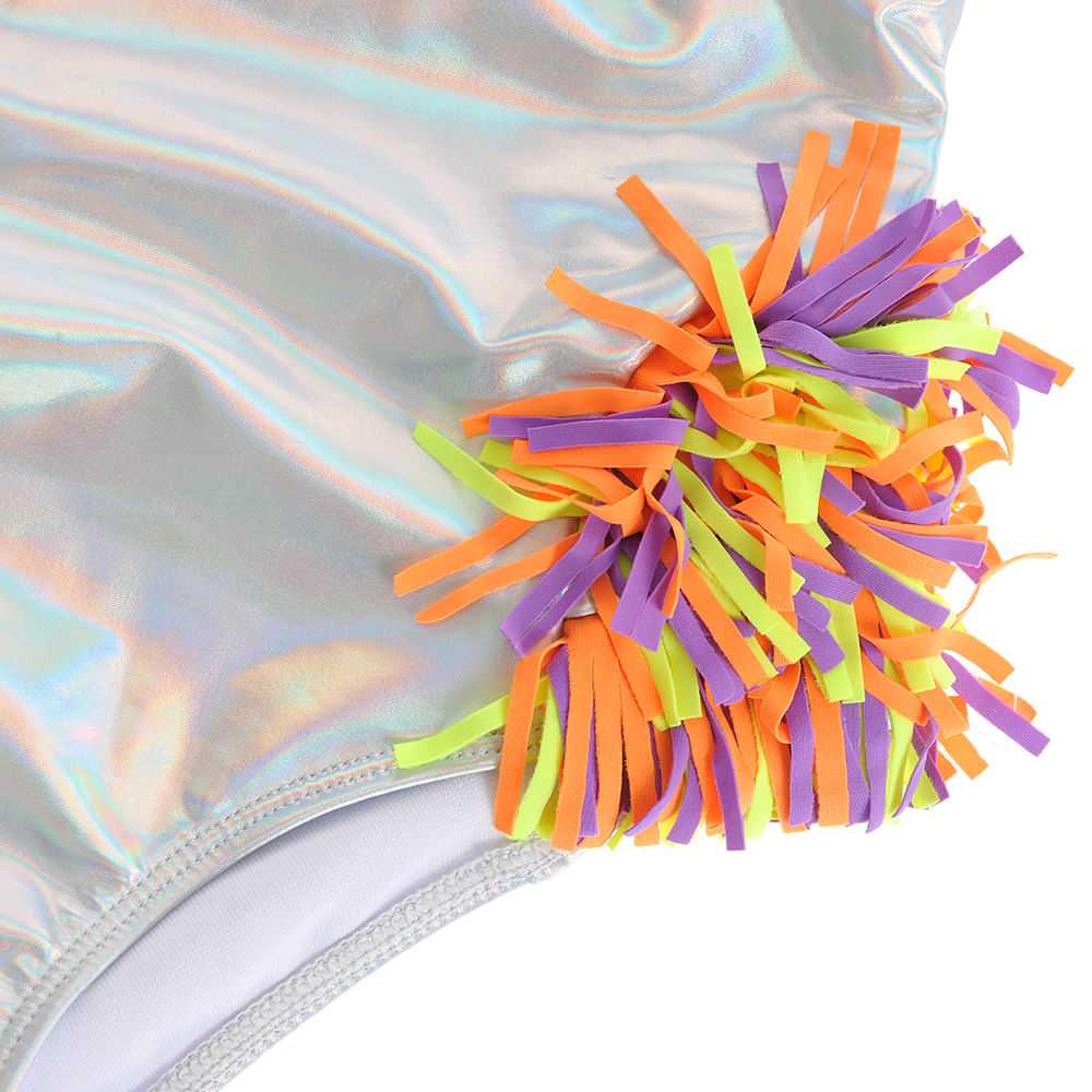 Costum de baie multicolor cu franjuri - 1 | YEO