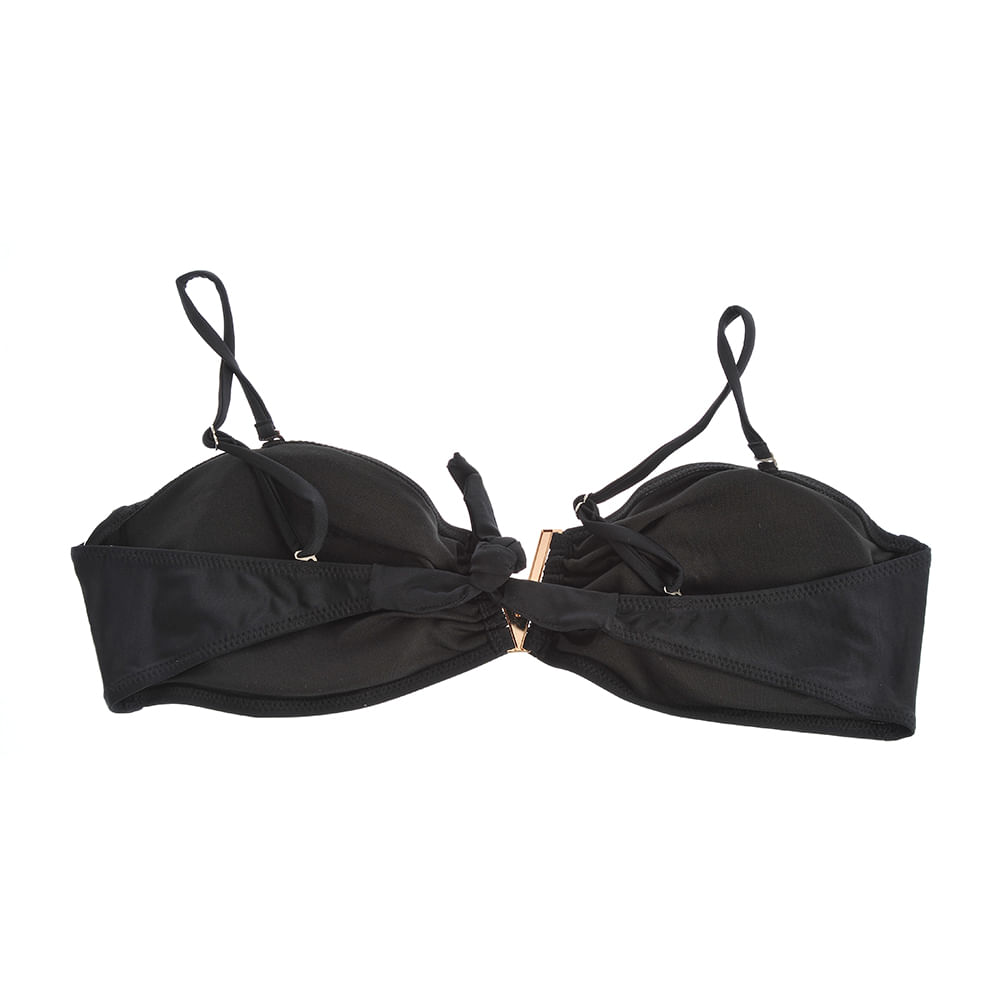 Sutien negru cu bretele detasabile - 2 | YEO