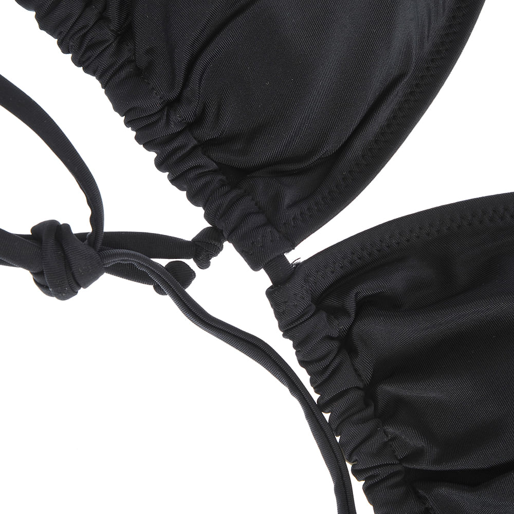 Sutien negru de baie cu snur - 1 | YEO