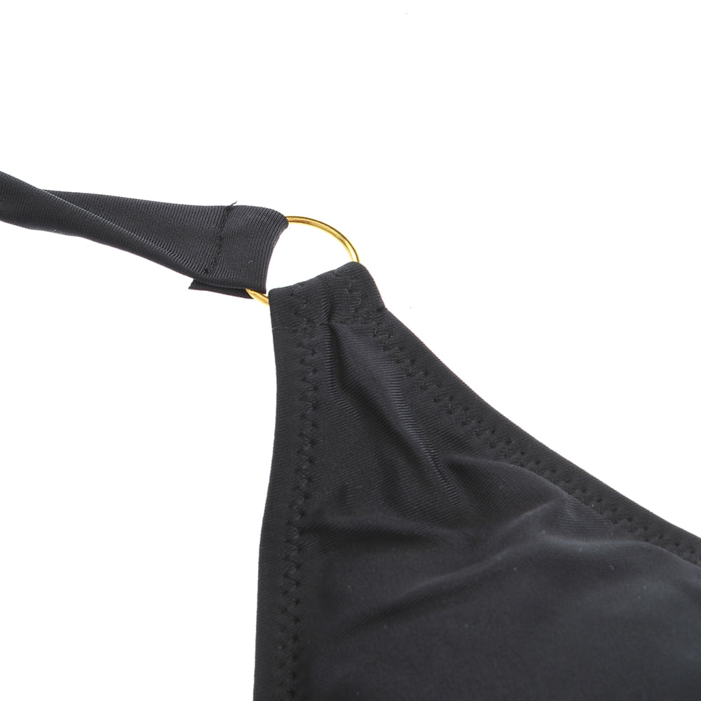 Sutien negru de baie cu snur - 2 | YEO