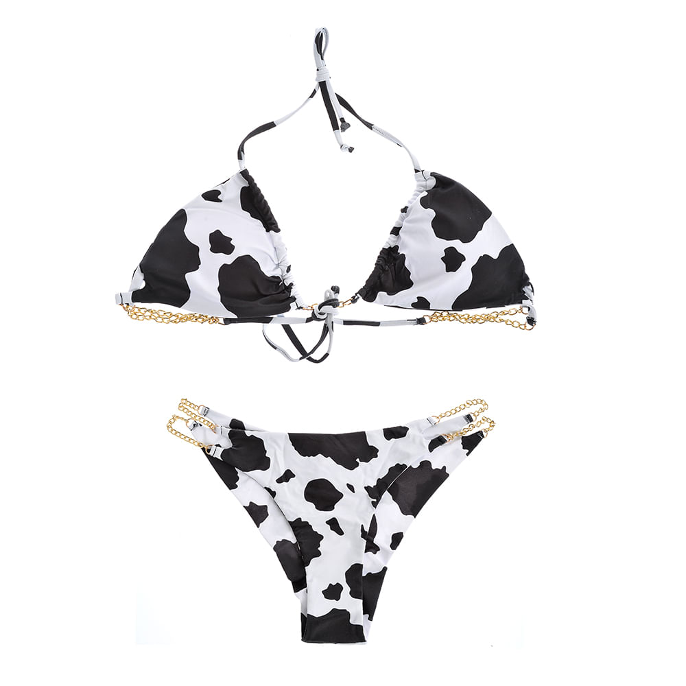 Slip de baie cu model animal print - 3 | YEO