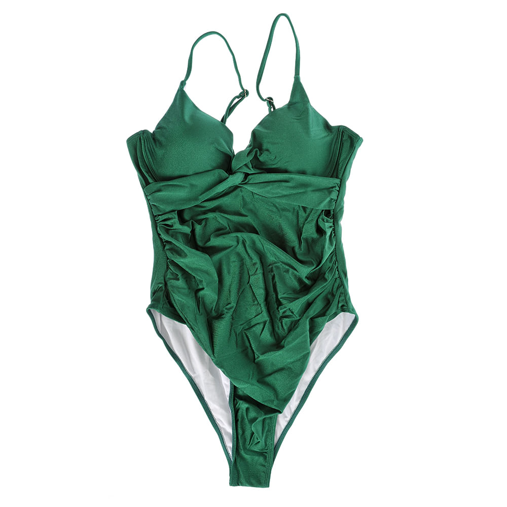 Costum de baie intreg verde