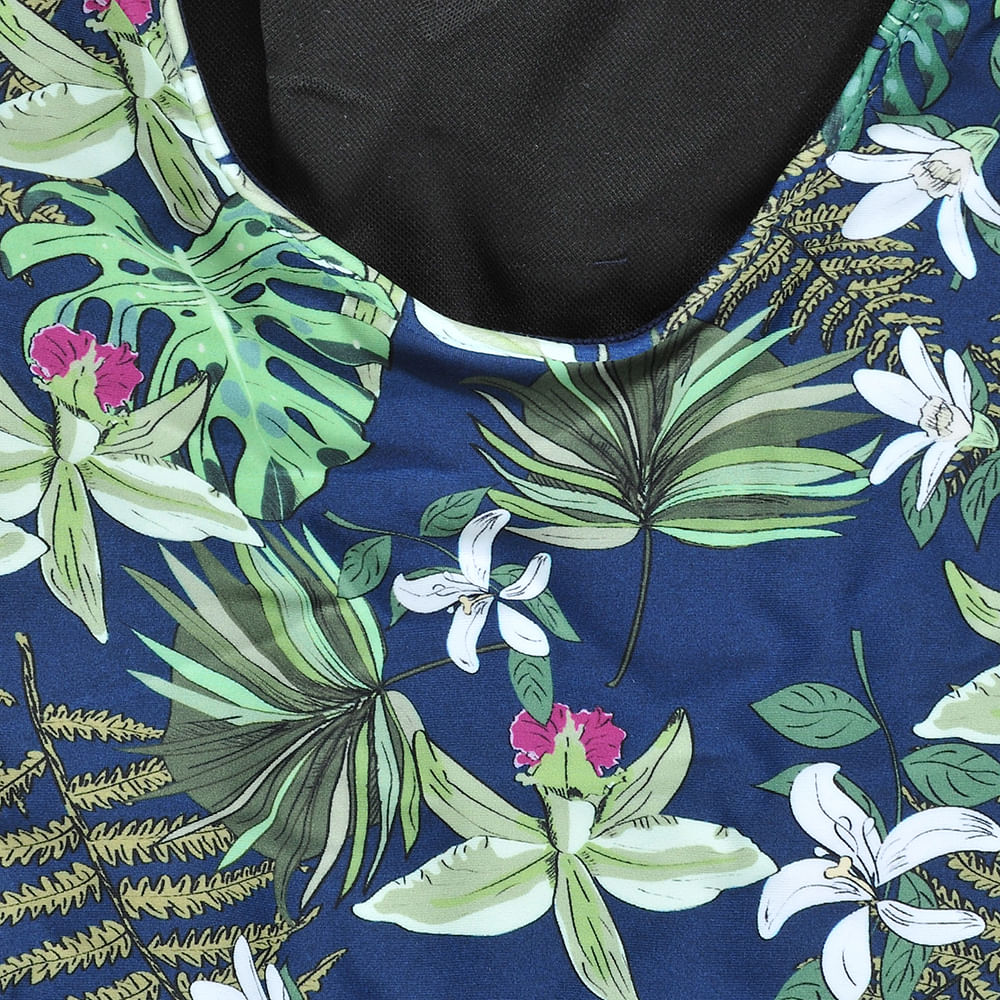 Costum verde cu flori - 2 | YEO