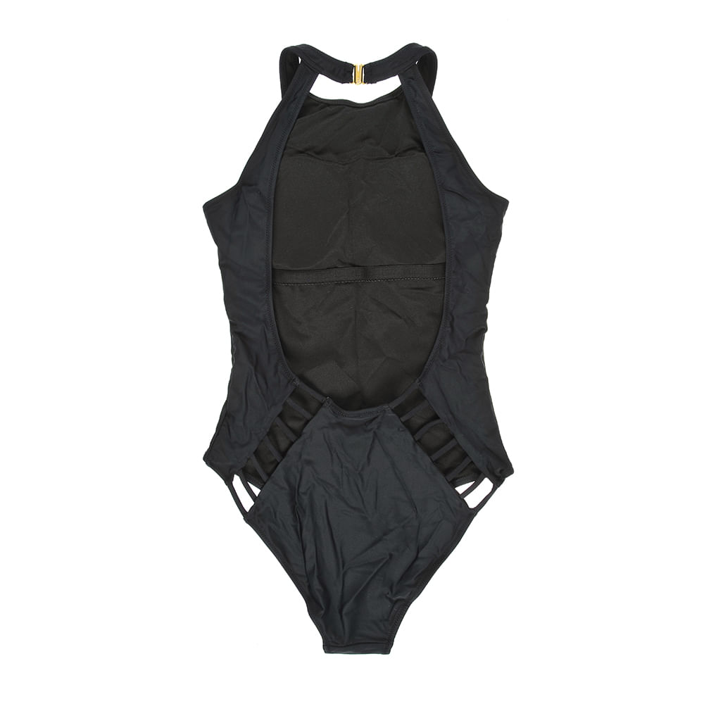 Costum negru cu model animal print - 2 | YEO
