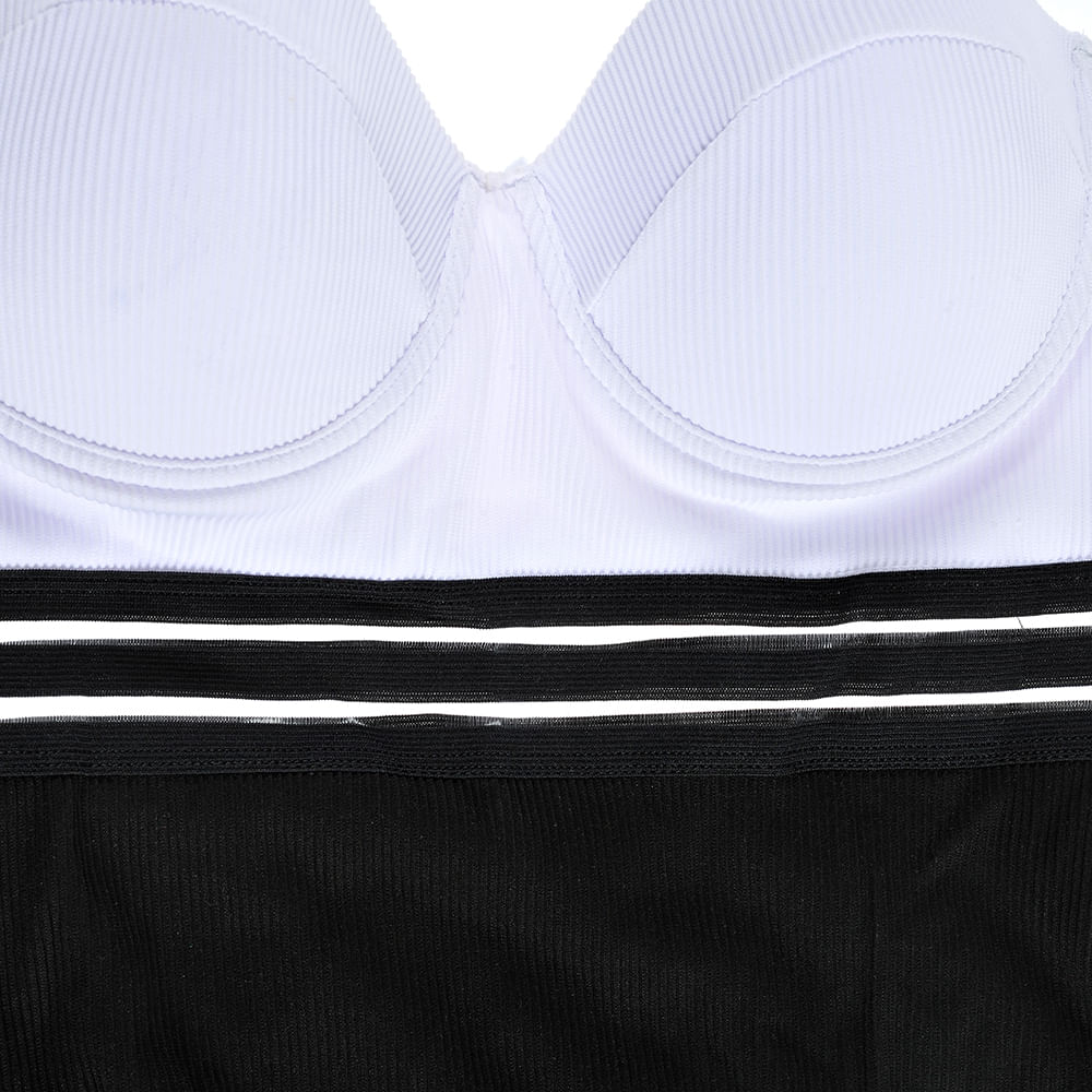 Costum de baie alb-negru - 1 | YEO