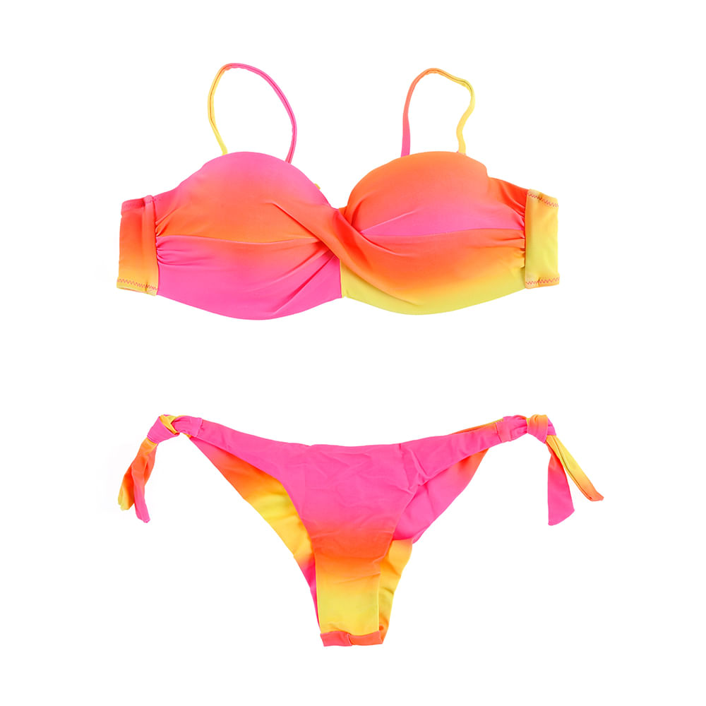 Sutien de baie multicolor cu bretele detasabile - 3 | YEO