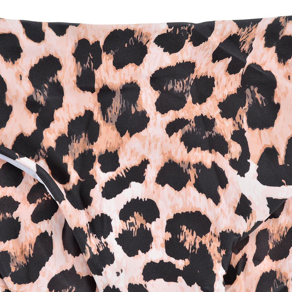 Slip de baie cu model animal print si talie inalta - 1 | YEO