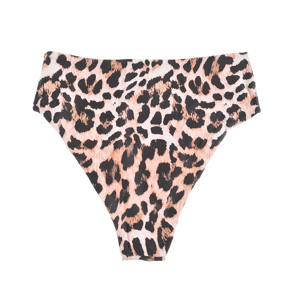 Slip de baie cu model animal print si talie inalta - 2 | YEO