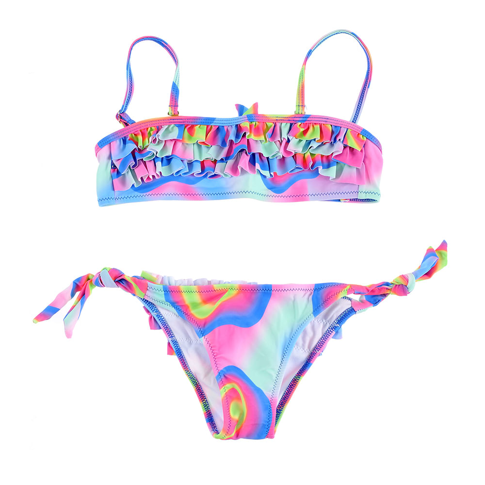 Costum de baie multicolor