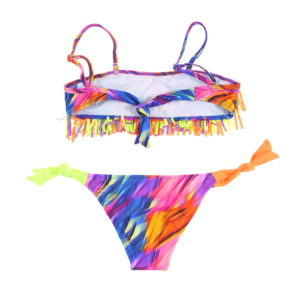Costum cu franjuri multicolor - 3 | YEO