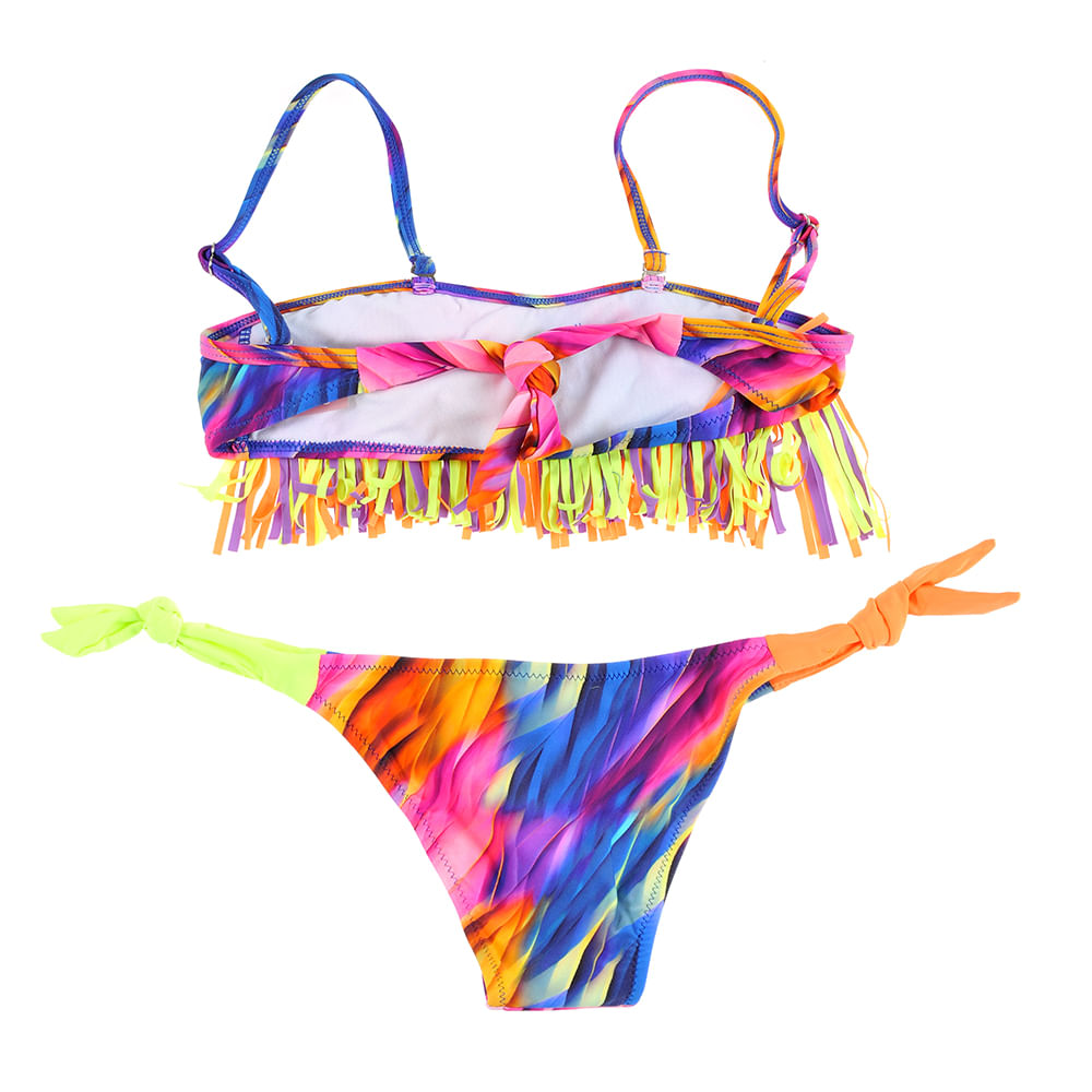 Costum multicolor cu franjuri - 2 | YEO