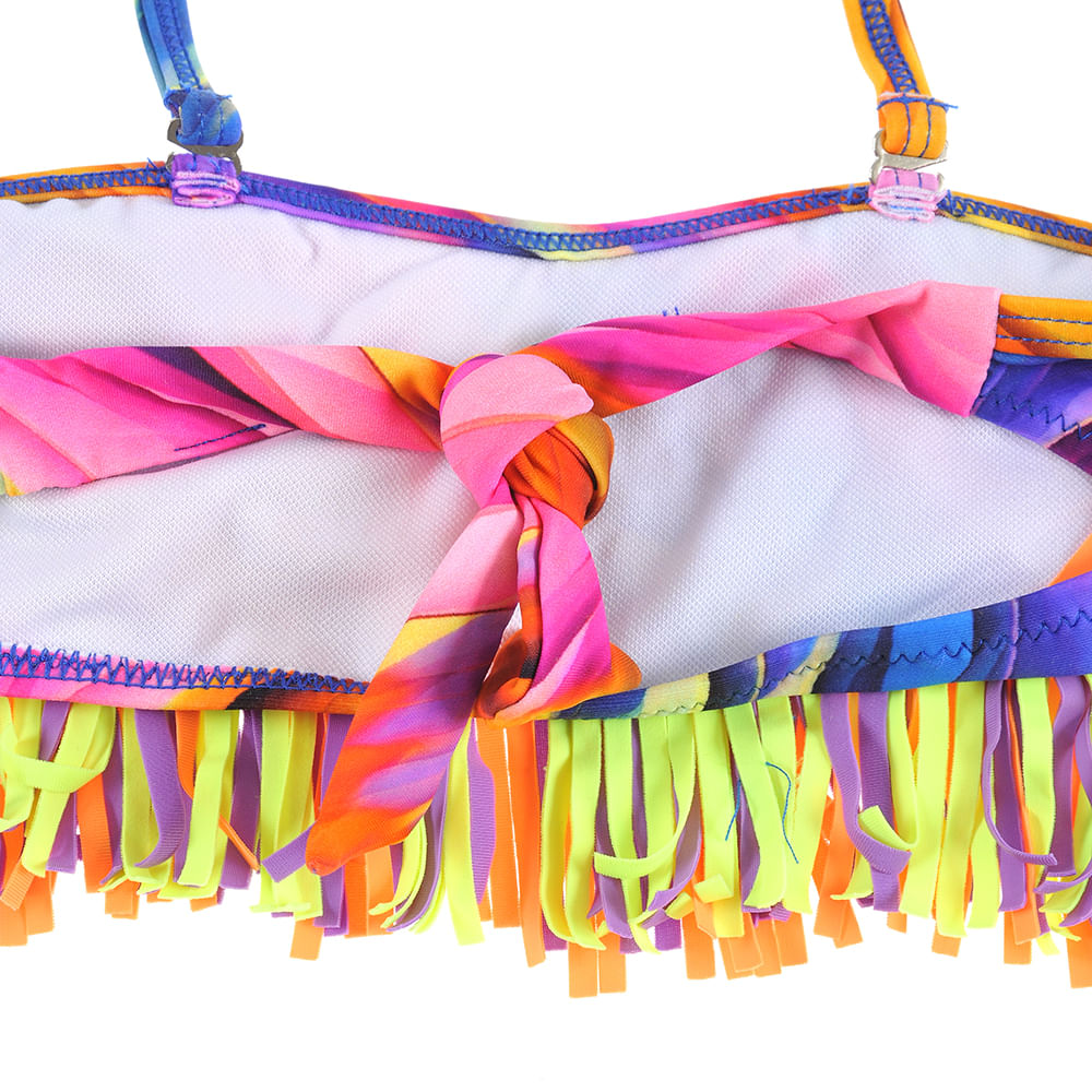 Costum multicolor cu franjuri - 4 | YEO