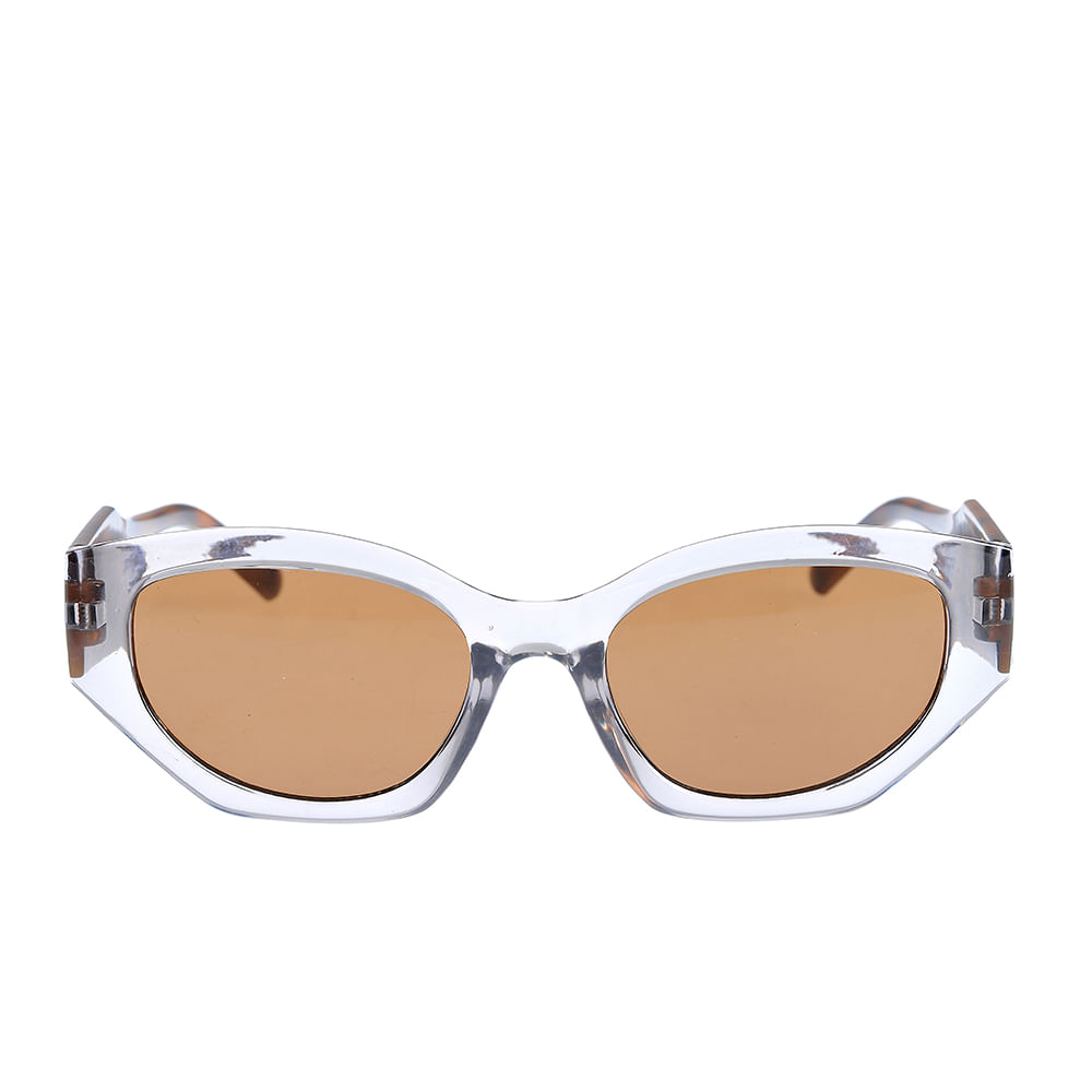Ochelari de soare cu lentile maro si brate late animal print