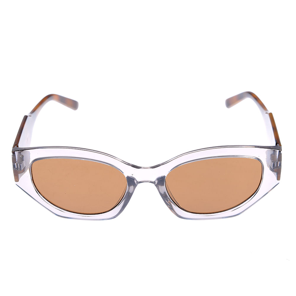 Ochelari de soare cu lentile maro si brate late animal print - 3 | YEO