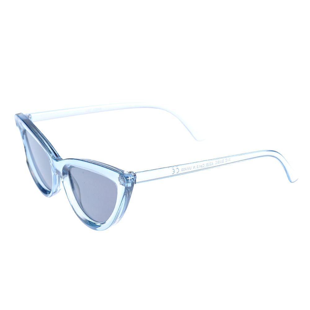 Ochelari de soare bleu stil cat eye - 1 | YEO