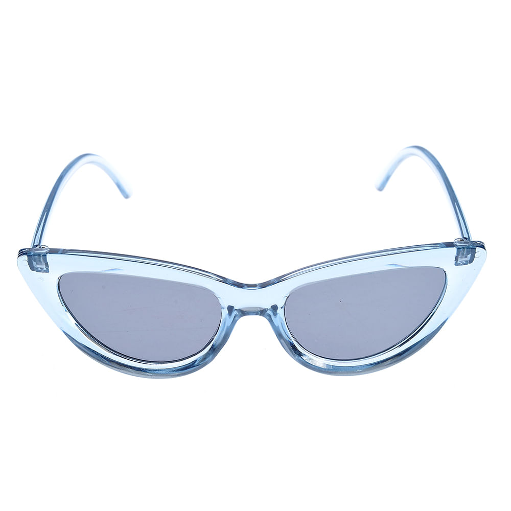 Ochelari de soare bleu stil cat eye - 3 | YEO