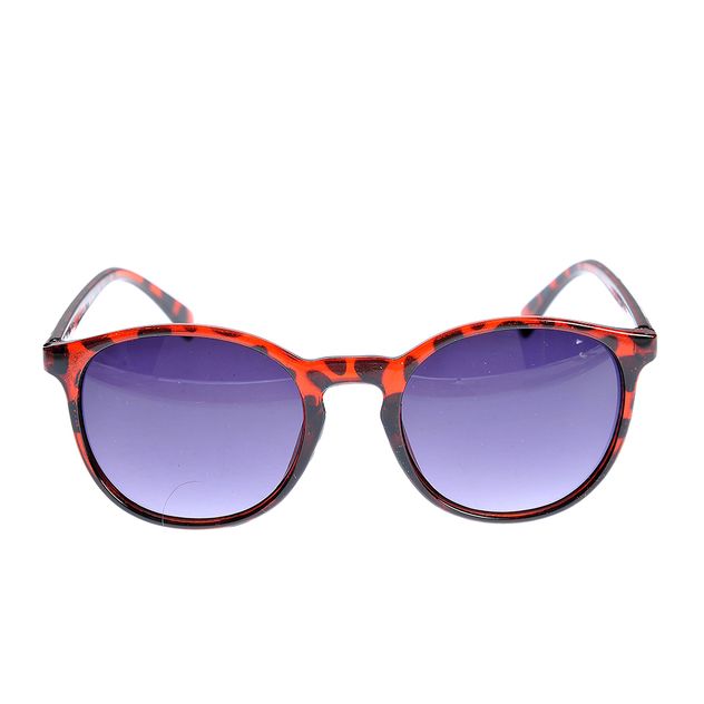 Ochelari de soare cu rama animal print si lentile albastre