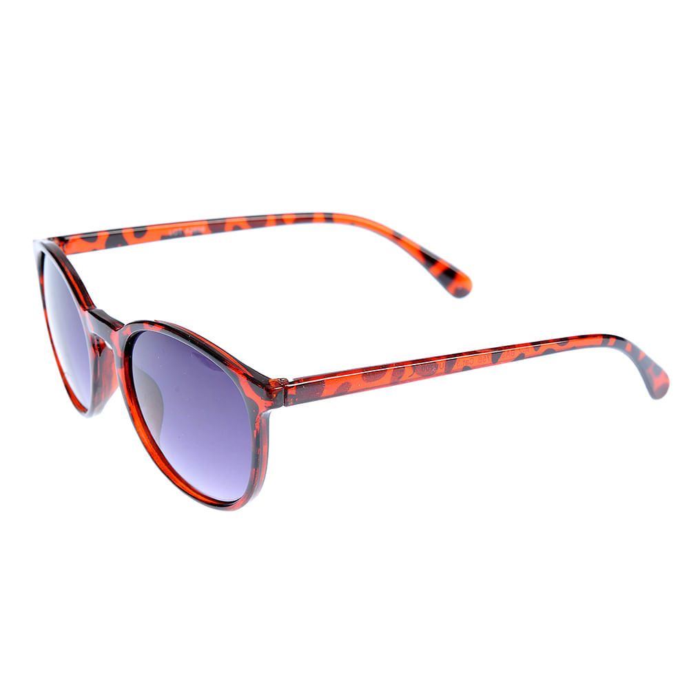 Ochelari de soare cu rama animal print si lentile albastre - 1 | YEO