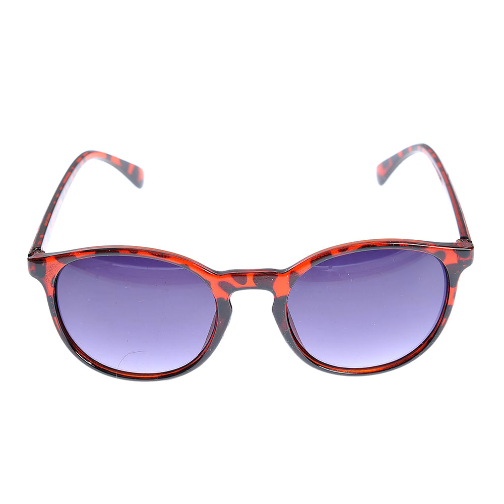 Ochelari de soare cu rama animal print si lentile albastre - 3 | YEO