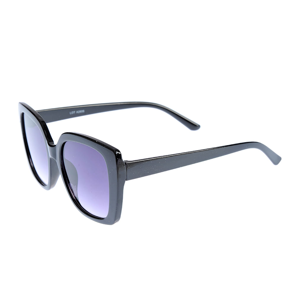 Ochelari de soare negri cu lentile patrate - 1 | YEO