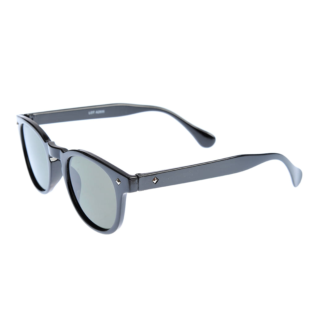 Ochelari de soare cu rama neagra si lentile rotunde - 1 | YEO
