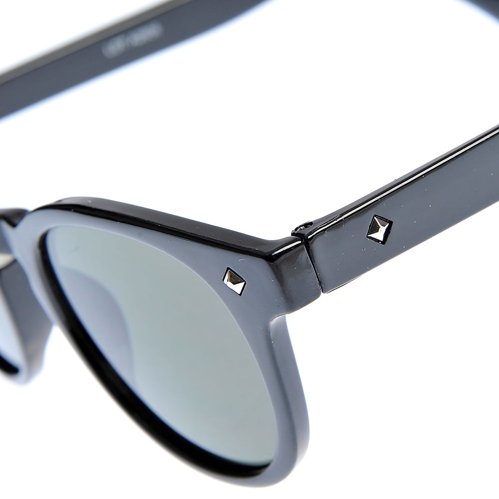 Ochelari de soare cu rama neagra si lentile rotunde - 2 | YEO