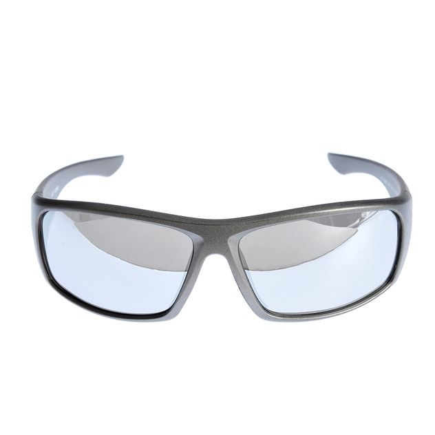 Ochelari de soare argintii cu lentile bleu