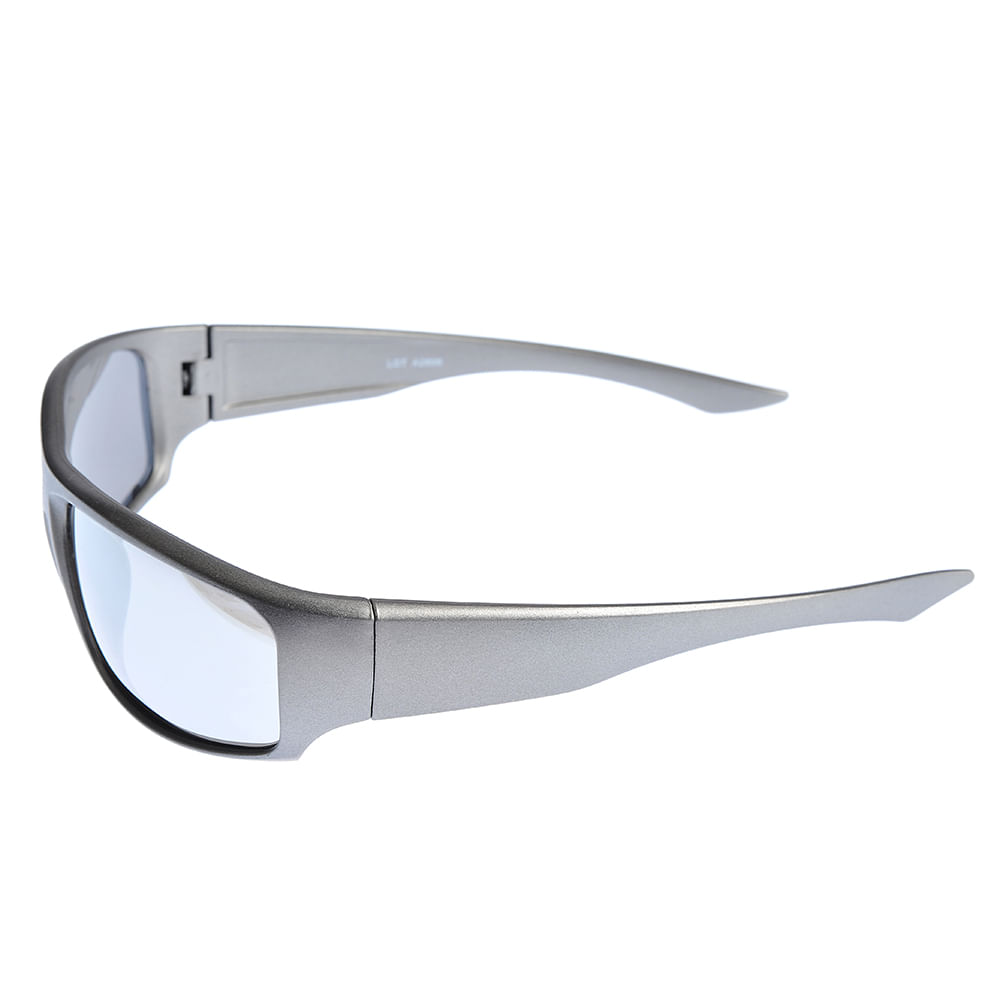 Ochelari de soare argintii cu lentile bleu - 1 | YEO