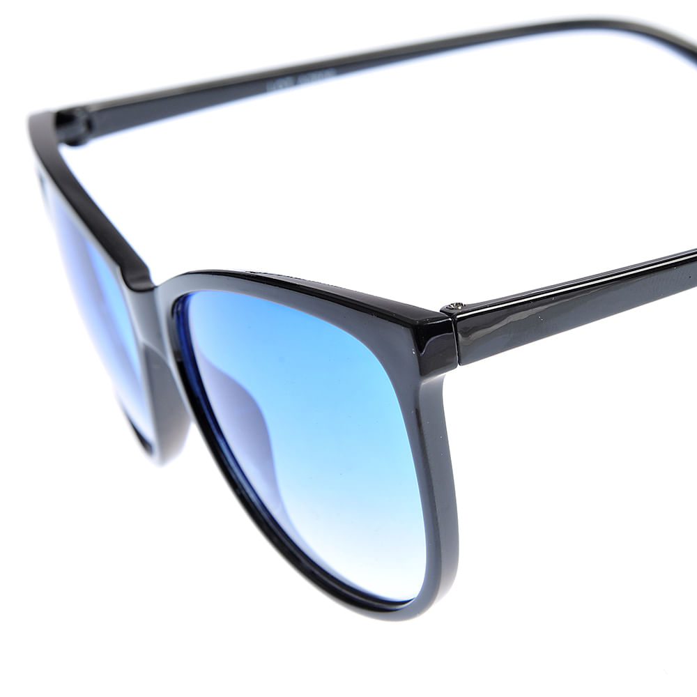 Ochelari de soare negri cu lentile albastre - 2 | YEO