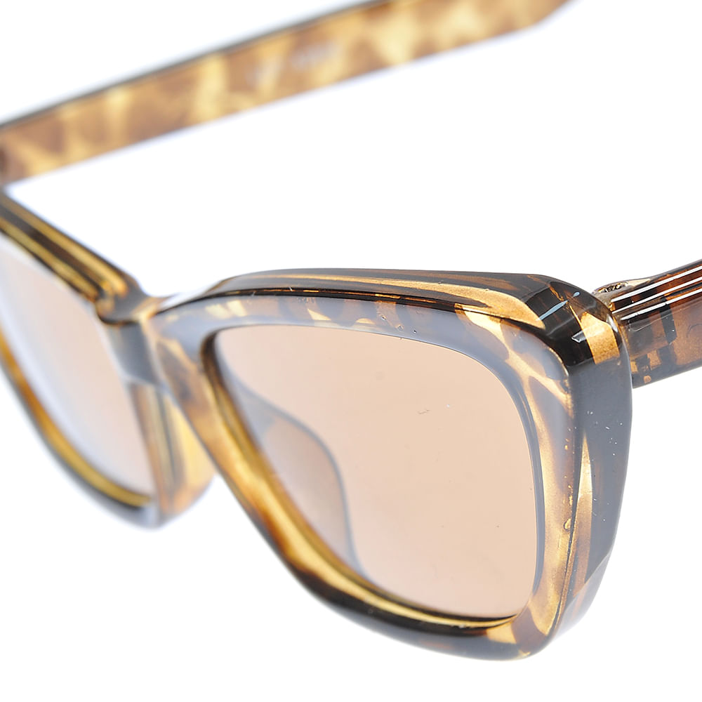Ochelari de soare animal print si lentile maro - 2 | YEO