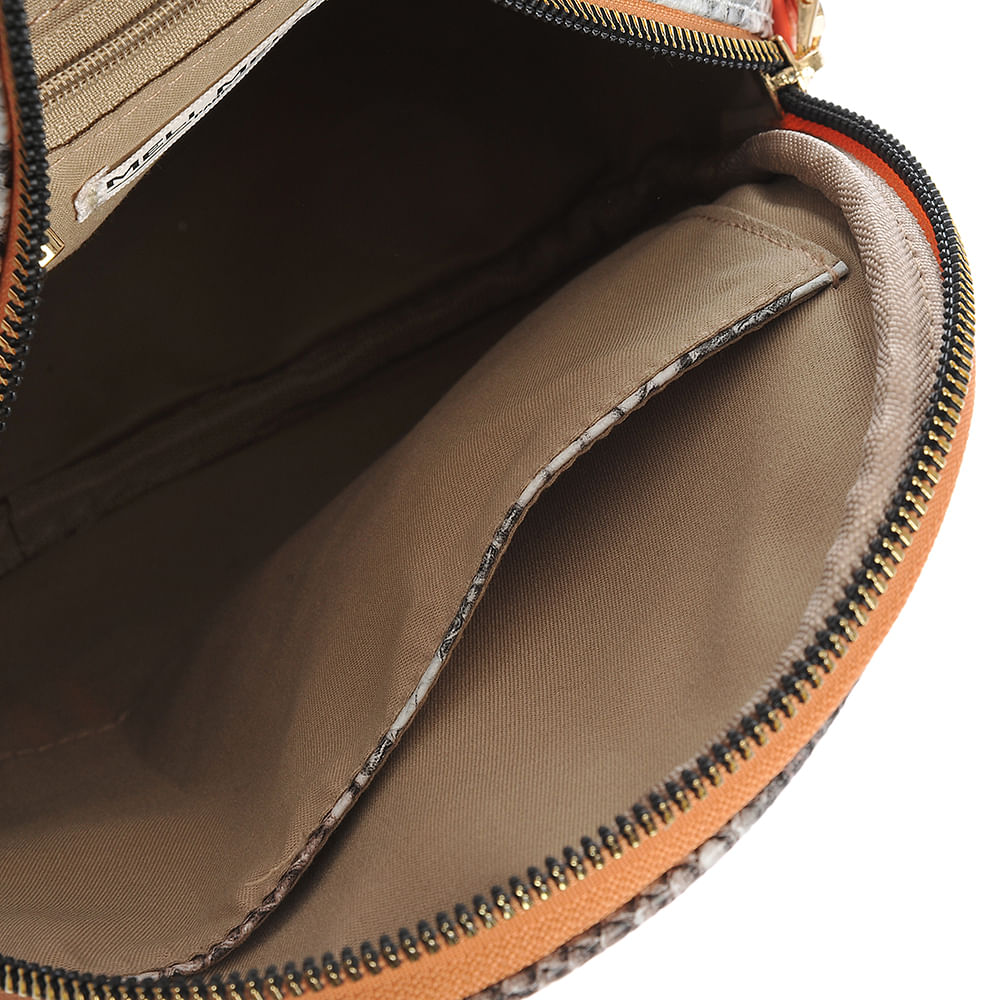 Rucsac portocaliu cu model animal print - 3 | YEO